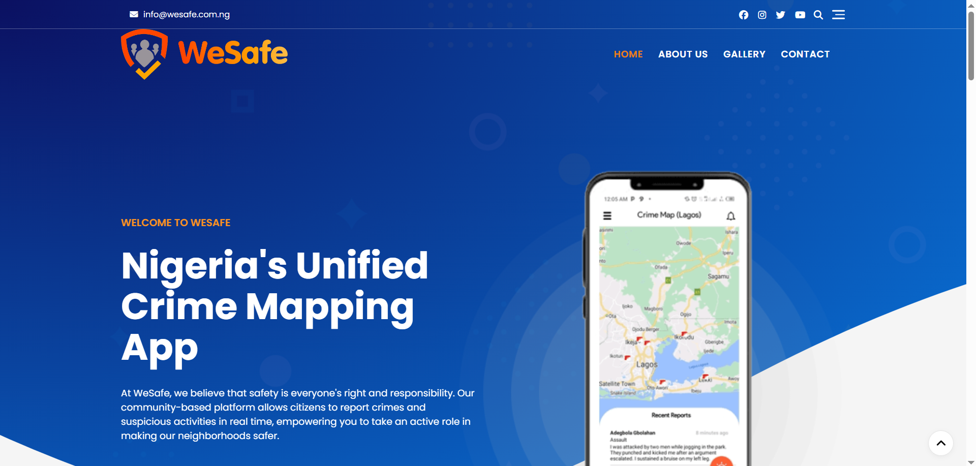WeSafe Website project preview
